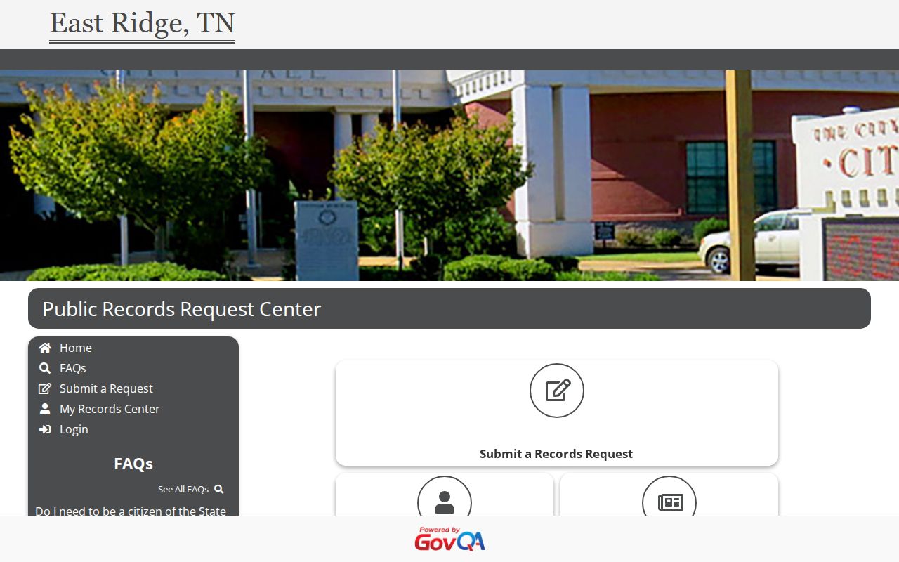 East Ridge residents directory GovQA public records request portal