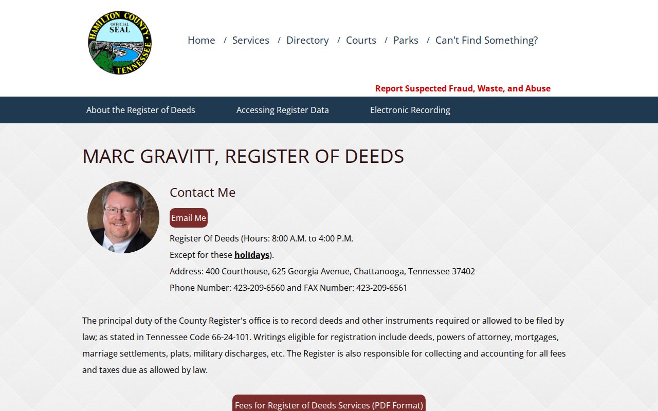 East Ridge residents directory Hamilton County Register of Deeds online record search