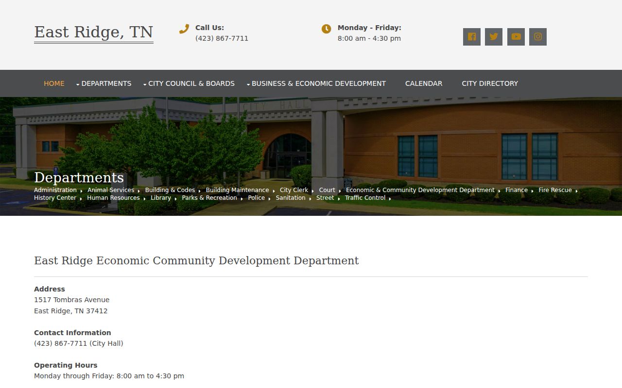 East Ridge neighbors civic and community contacts