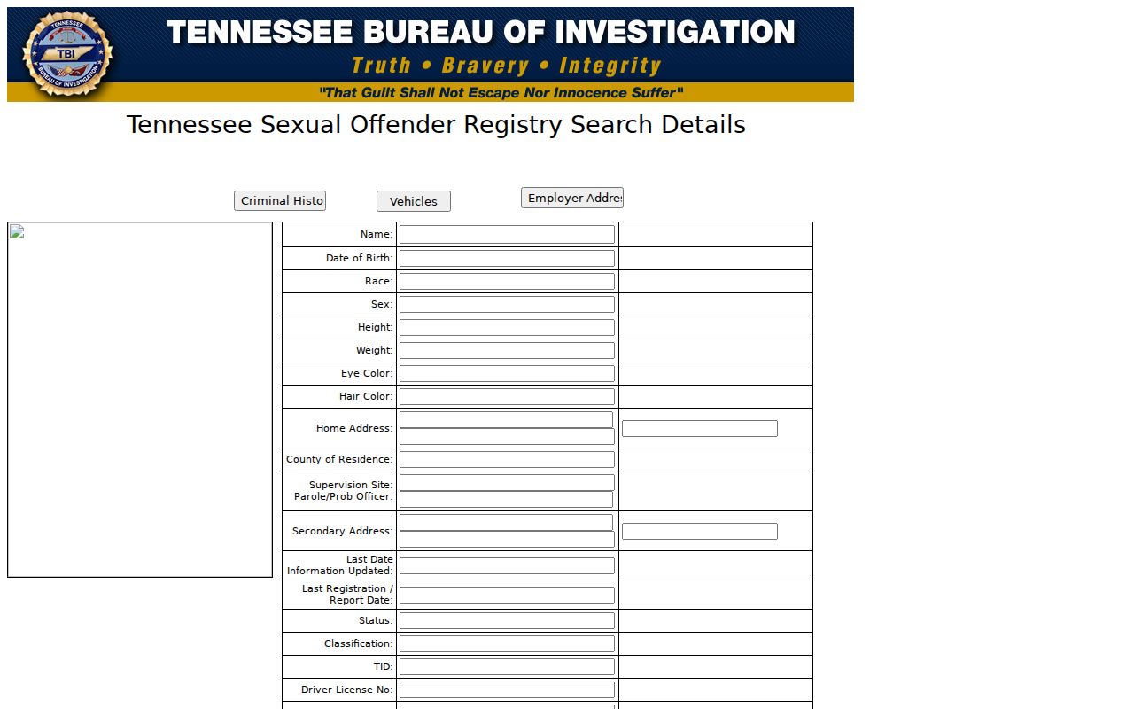 East Ridge neighbors Tennessee sex-offender registry detail search