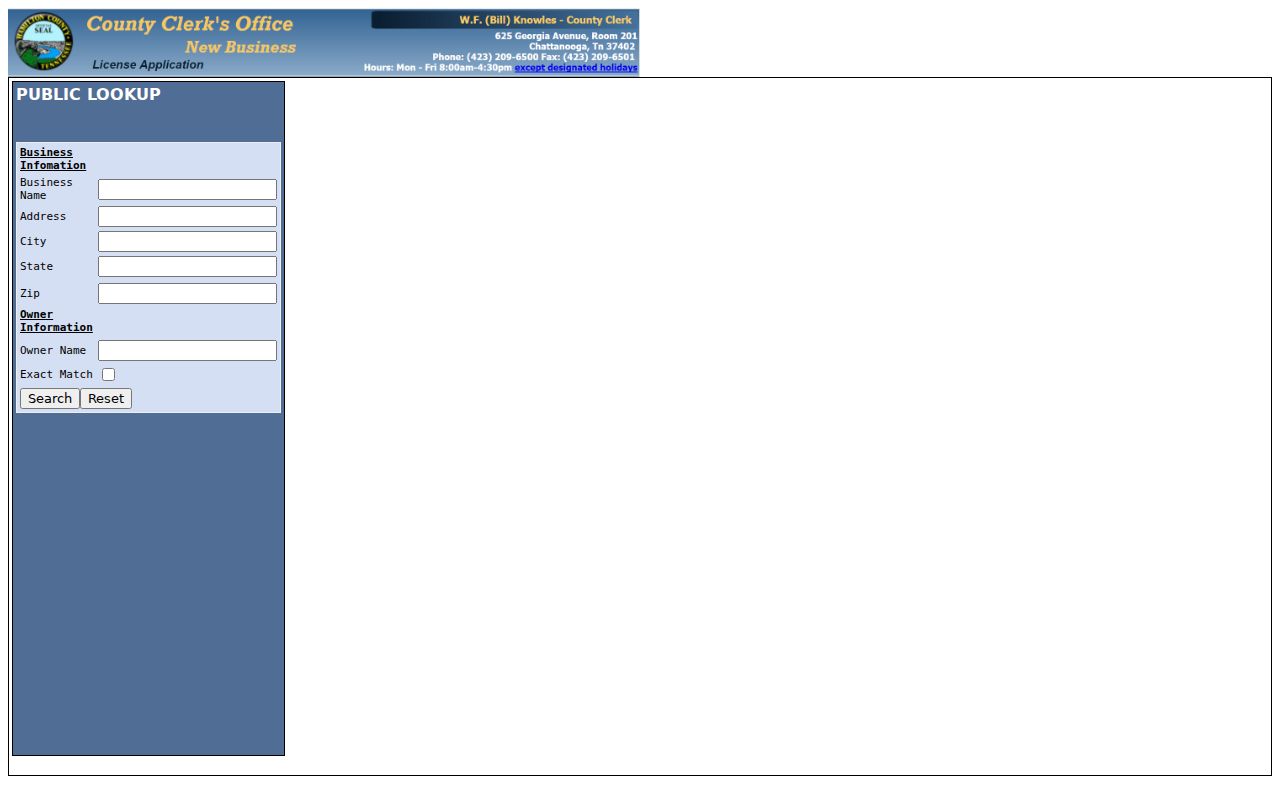 East Ridge resident lookup in Hamilton County business information search