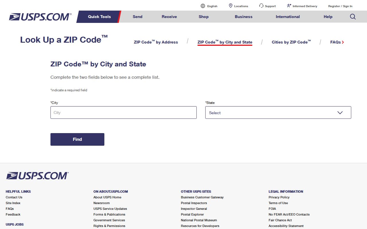 East Ridge ZIP code directory USPS ZIP lookup screen